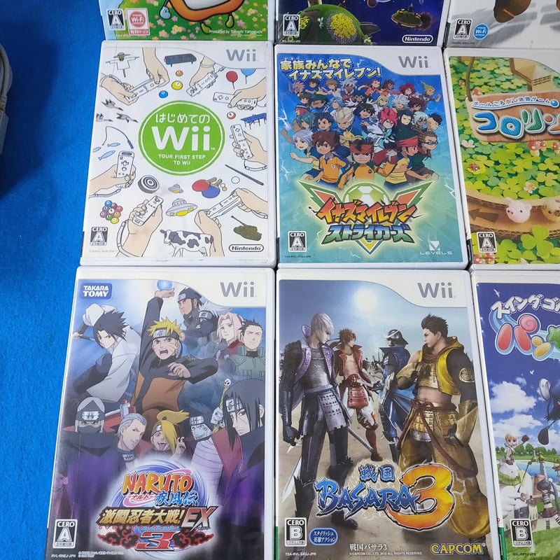 Wii本体、ｿﾌﾄ9本ｾｯﾄです。