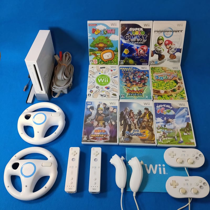 Wii本体、ｿﾌﾄ9本ｾｯﾄです。