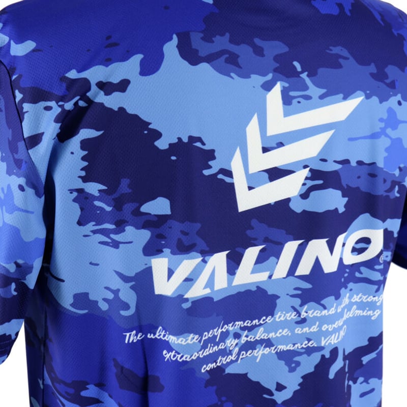 青緑色迷彩デザインシャツ 青迷彩柄VALINO DRY CAMO TEE – BLUE [2025] | VALINO