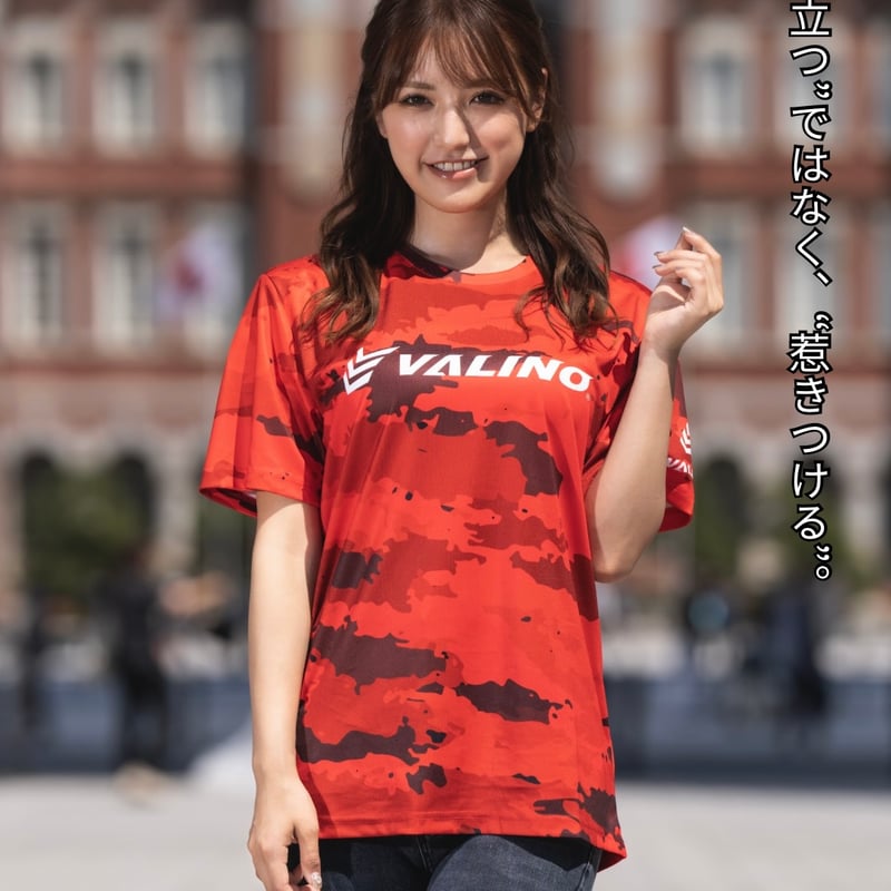赤迷彩柄VALINO DRY CAMO TEE – RED [2025] | VALINO T