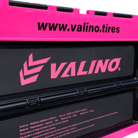 まとめ買いがお得‼VALINO 折り畳みコンテナBOX BLACK×PINK 48L　【86501929】