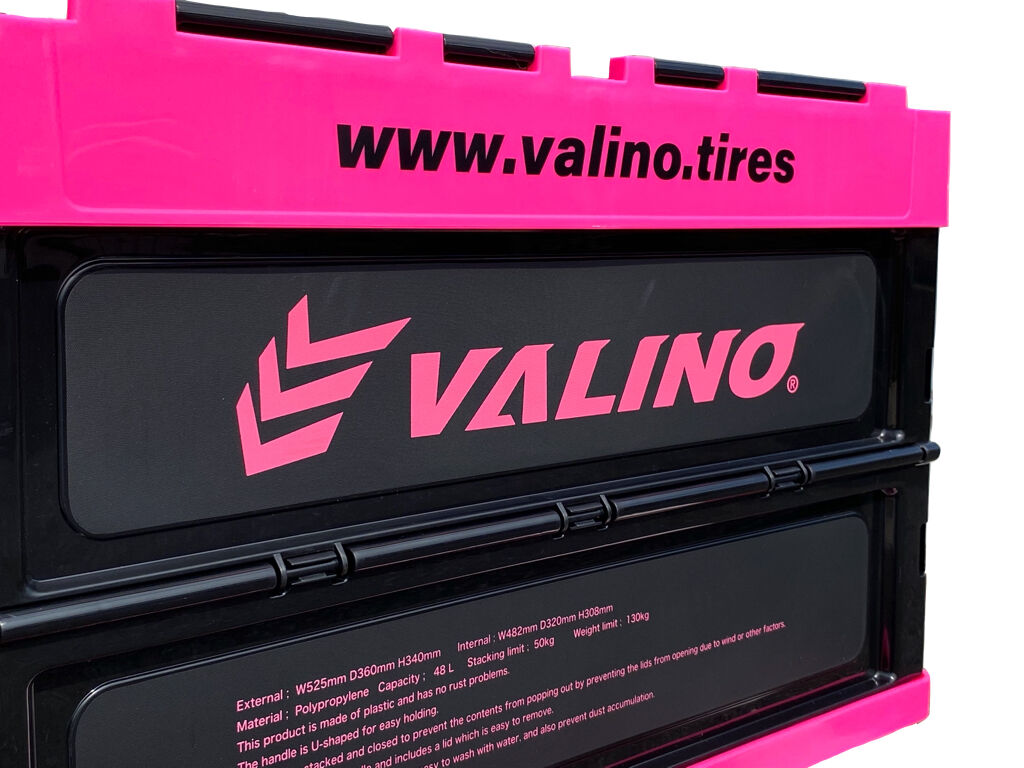 VALINO 折り畳みコンテナBOX BLACK×PINK 48L 【86501929】 |
