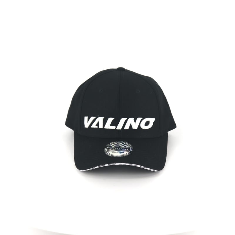 値下　VALENTINO 刺繍ロゴ キャップ 黒　59 VALINO キャップ BLACK 蓄光刺繍ロゴ 【VA-CAP-034】 | VALINO