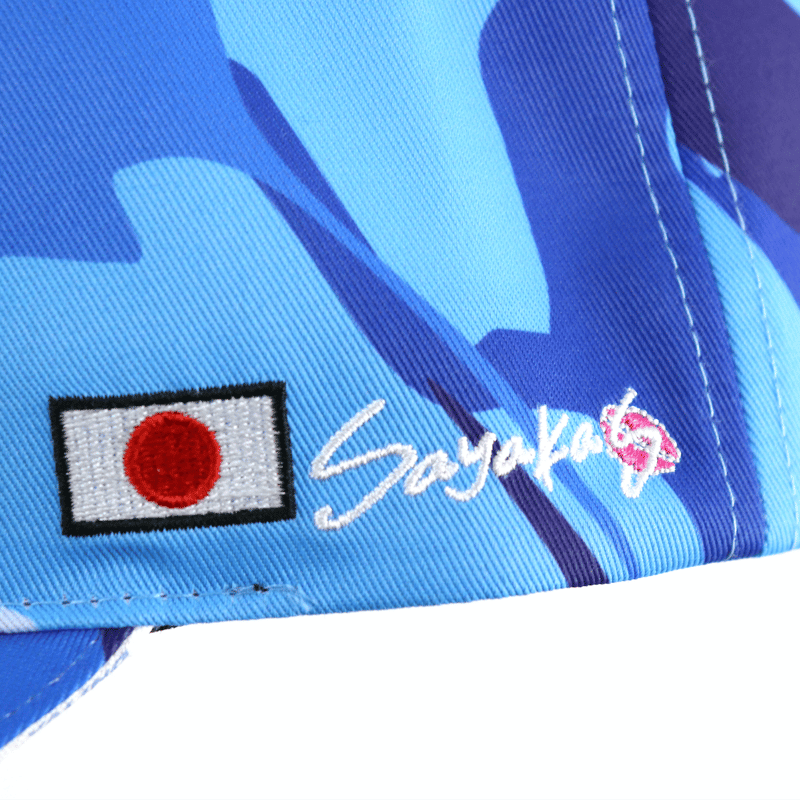 特典付】青迷彩柄下田紗弥加選手モデルVALINO コラボキャップ 直筆