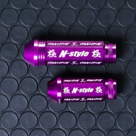 N-STYLE×VALINO コラボ 超超ジュラルミン　アルミレーシングナット パープル　80mm　 4個入り No317501931/No317501932