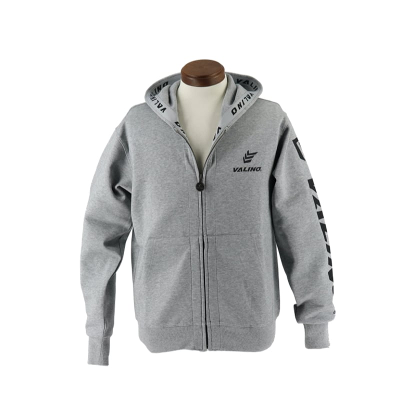 VALENTINO グレー フード付きパーカー VALINO ジップパーカー グレー | VALINO TOKYO OFFICAL STORE