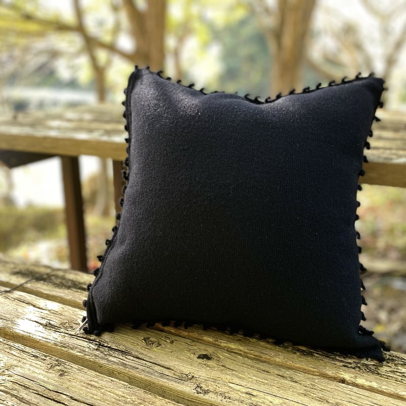 ペルーアルパカウール 手刺繍クッションカバー レインボー ペルーアルパカウール 手刺繍クッションカバー レインボー
