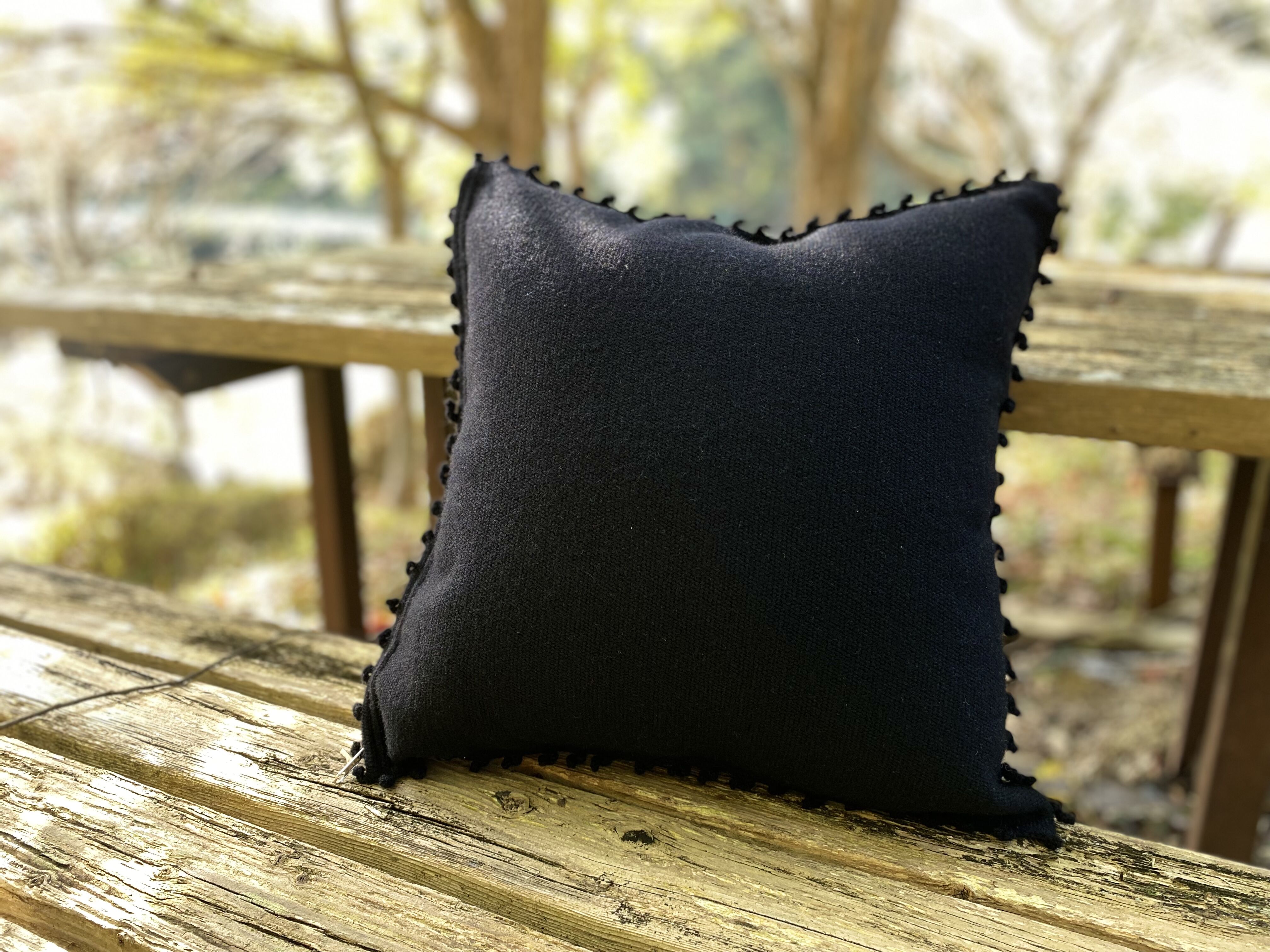 ペルーアルパカウール 手刺繍クッションカバー レインボー | MISKY