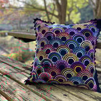 ペルーアルパカウール 手刺繍クッションカバー レッド | MISKY TANITANI