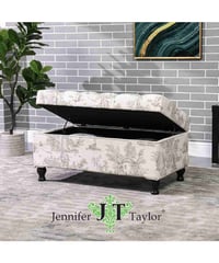 ジェニファーテイラー 収納ベンチ Toile de Jouy トワルドジュイ Jennifer Taylor 33032RB-JY02