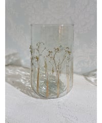 ボタニカル フラワーベース ガラス花瓶 花器 高さ17.5cm