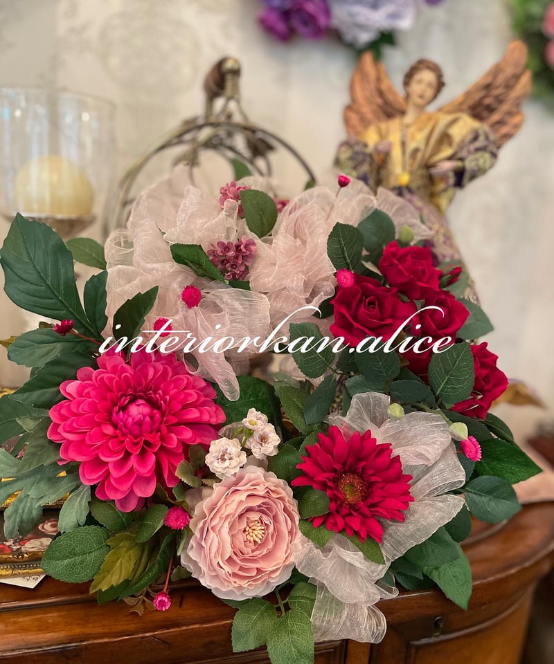 オーガンジーリボンリース 231003 | インテリア館 アリス