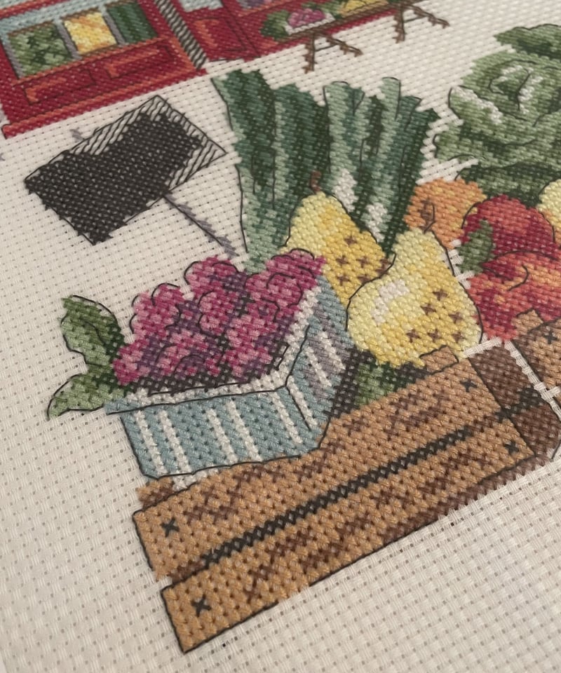 野菜のお店 クロスステッチ刺繍完成品 | インテリア館 アリス