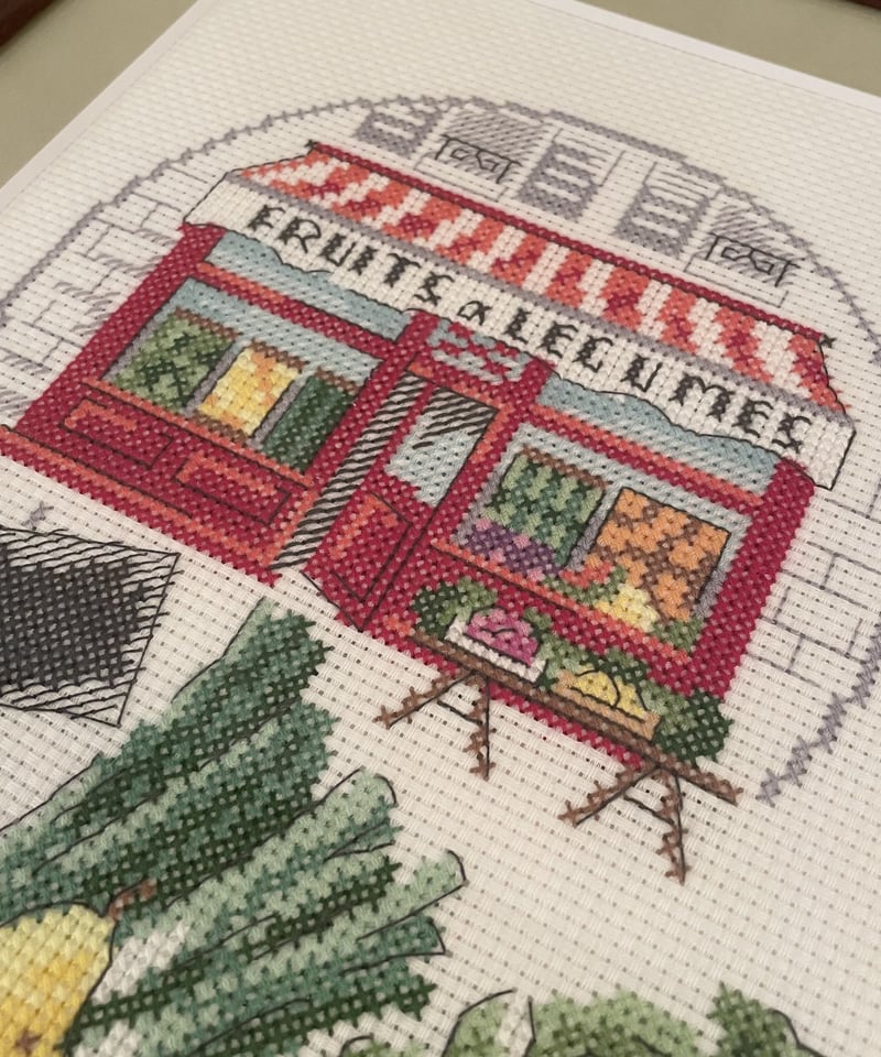 野菜のお店 クロスステッチ刺繍完成品 | インテリア館 アリス