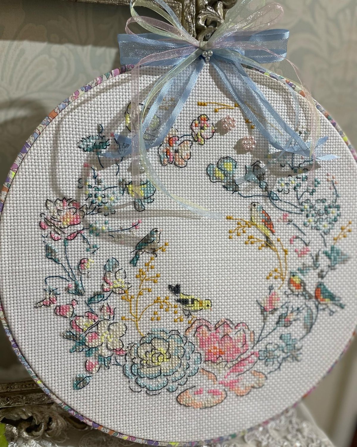 B　二点おまとめクロスステッチ完成品　刺繍完成品 B 二点おまとめクロスステッチ完成品 刺繍完成品 B 二点おまとめクロス