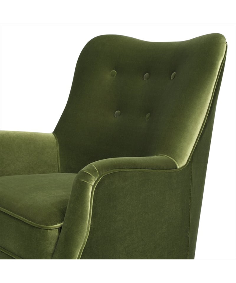 ジェニファーテイラー アームチェア 1人掛け オリーブグリーン 楽天