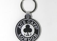 N005KY「ACE CAFE LONDON」ラウンド ラバーキーホールダー