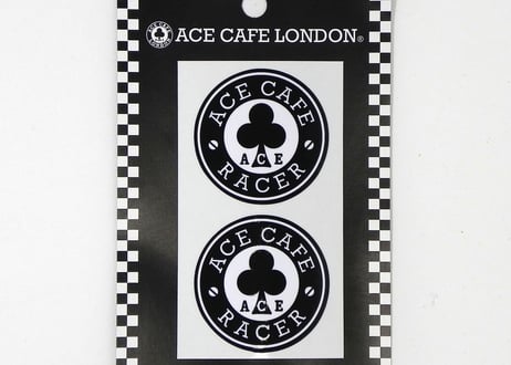 N018DE「ACE CAFE RACER」デカール Racer サークル 45 x 2