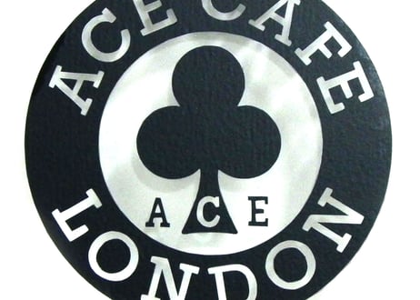 N014DE「ACE CAFE LONDON」デカール サークル 70