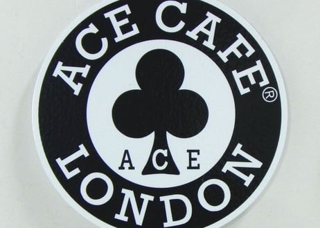 N001DE「ACE CAFE LONDON」デカール  ラウンド 80mm