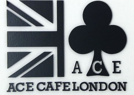 N009DE「ACE CAFE LONDON」デカール ユニオンジャック＆クラブ