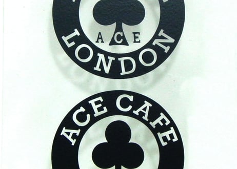 N015DE「ACE CAFE LONDON」デカール サークル 50   (2枚入)