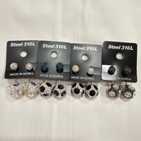 ミラーボールドットピアス