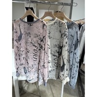 ウォーターカラーロゴ　レイズPOブラウス　242J204