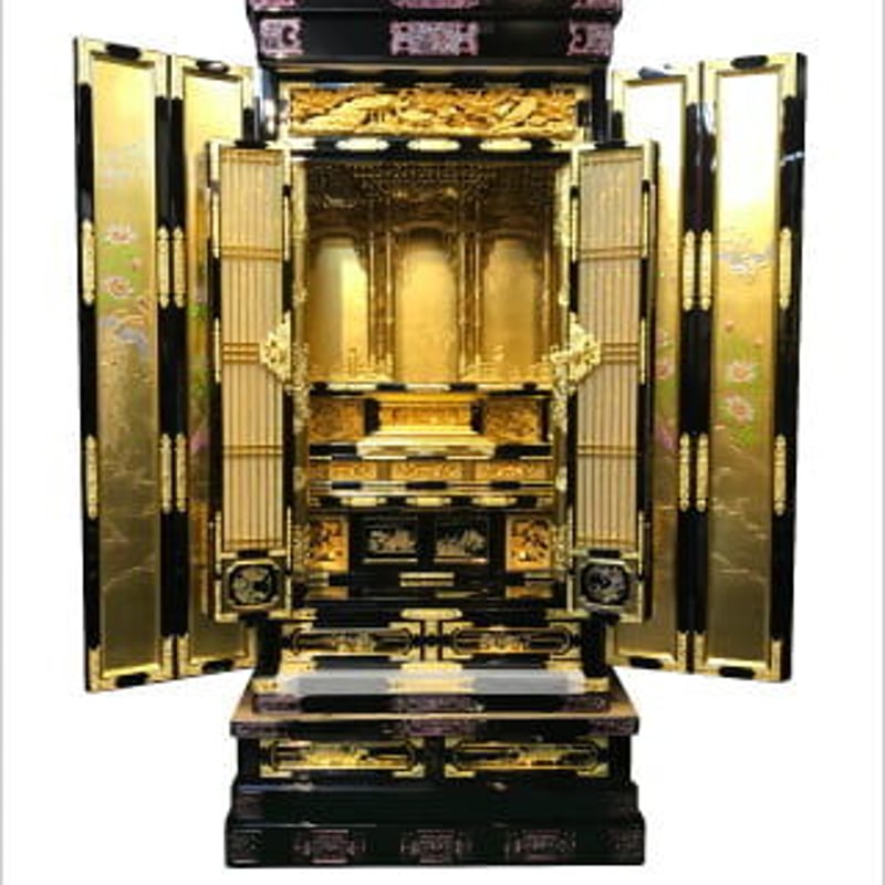 国産〈長生き仏壇・孔雀錦蒔絵〉「長洲」 【百年仕上対応品】 | 輪島
