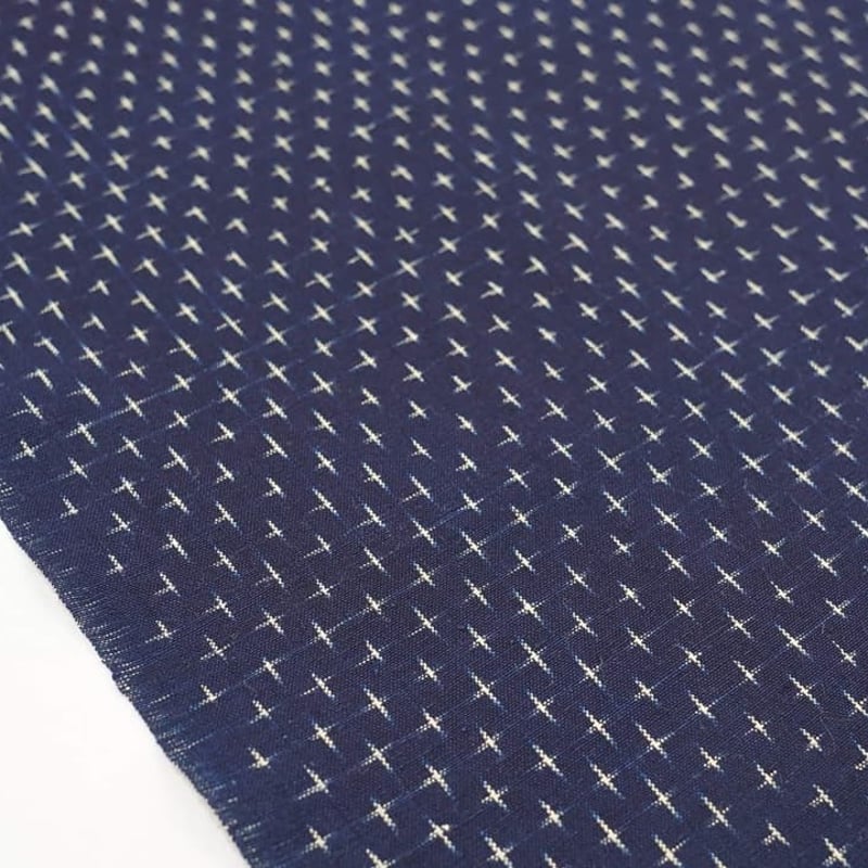 希少☆重要無形文化財技術保持者☆小川内龍夫 久留米絣 藍染 着物 反物