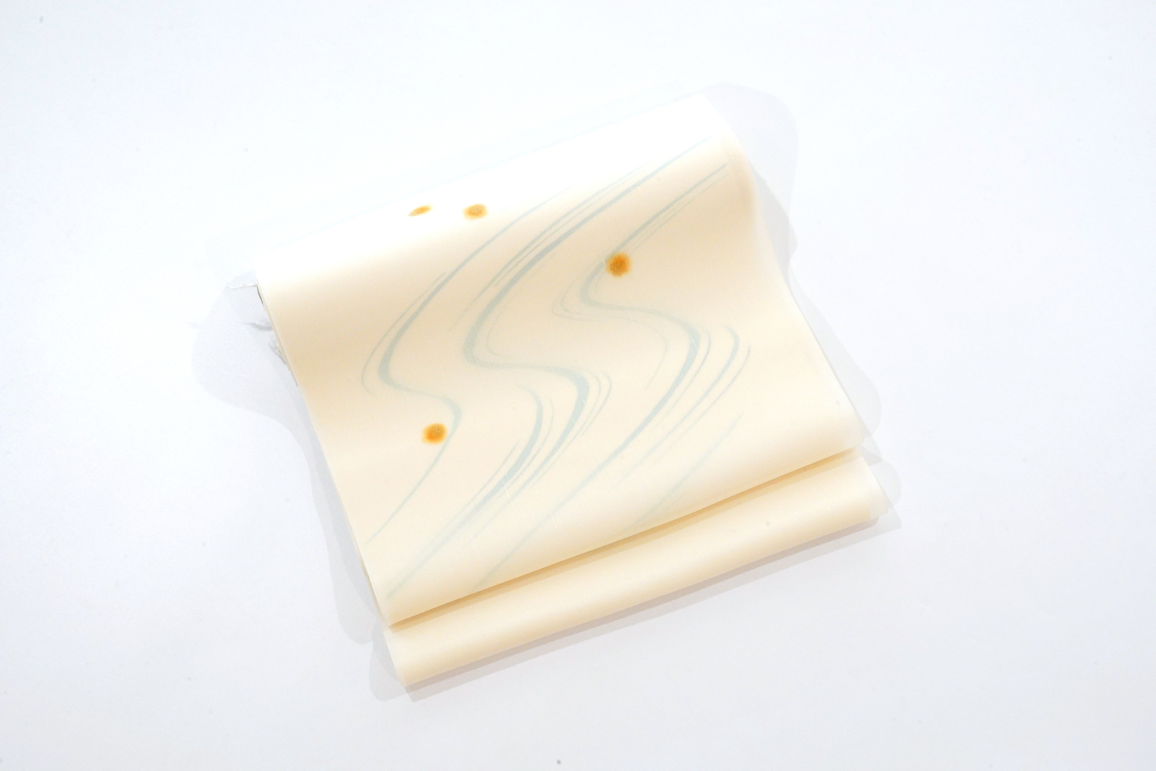◇607mn34◇夏帯 透かし 変わり紗 勝虫 蛍 名古屋帯◇美品 九寸帯（名古屋帯）「染の川勝・無双・夏～単衣向き・蛍」 | MINOKO STORE