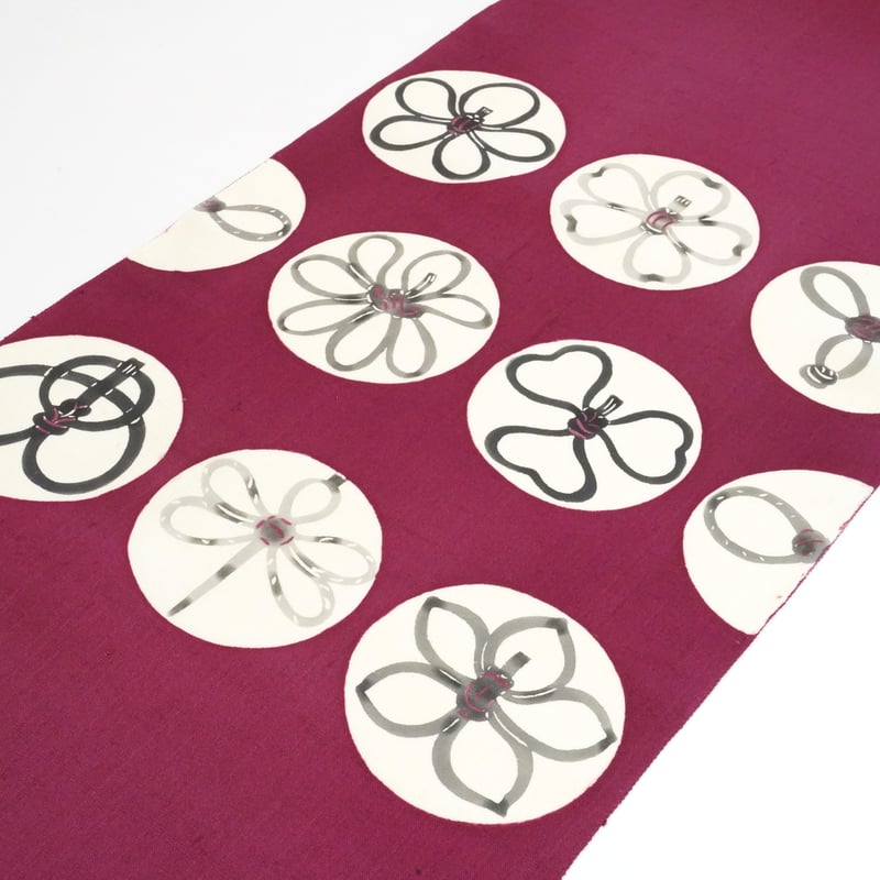 九寸帯(名古屋帯)「岡田その子・型絵染・組紐」 | MINOKO STORE