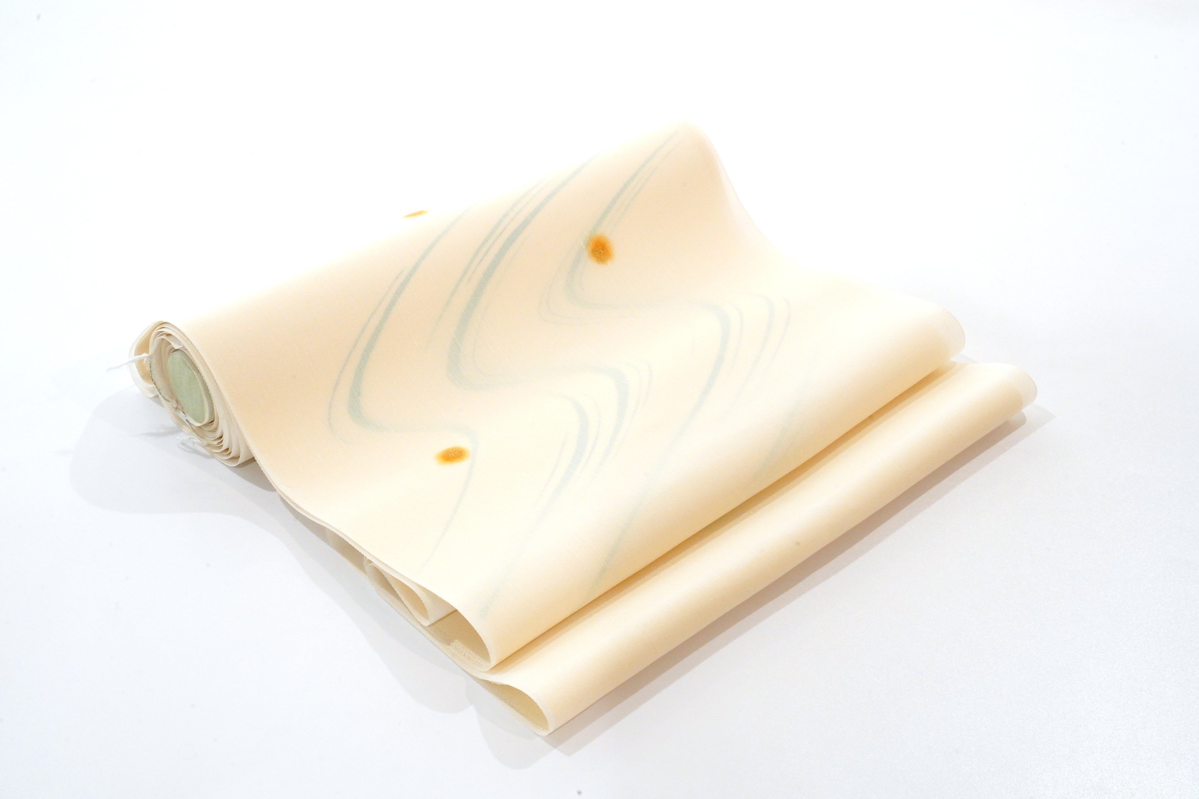 ◇607mn34◇夏帯 透かし 変わり紗 勝虫 蛍 名古屋帯◇美品 九寸帯（名古屋帯）「染の川勝・無双・夏～単衣向き・蛍」 | MINOKO STORE