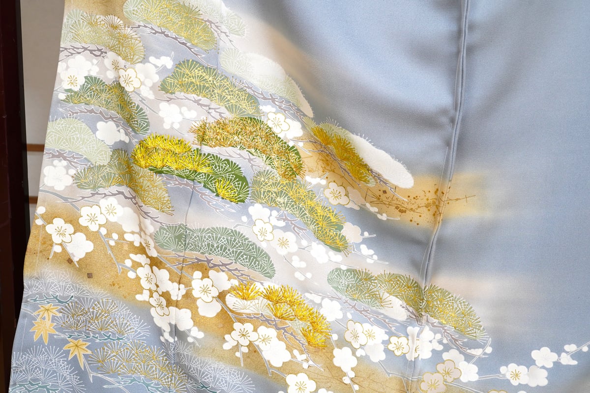 色留袖「京友禅・松づくし・水浅葱色」 | MINOKO STORE