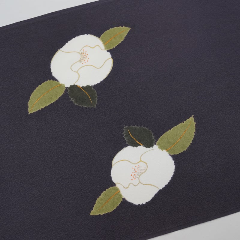 九寸帯「染の川勝・花瓶に椿」 | MINOKO STORE 九寸帯「染の川勝・花瓶に椿」 | MINOKO STORE