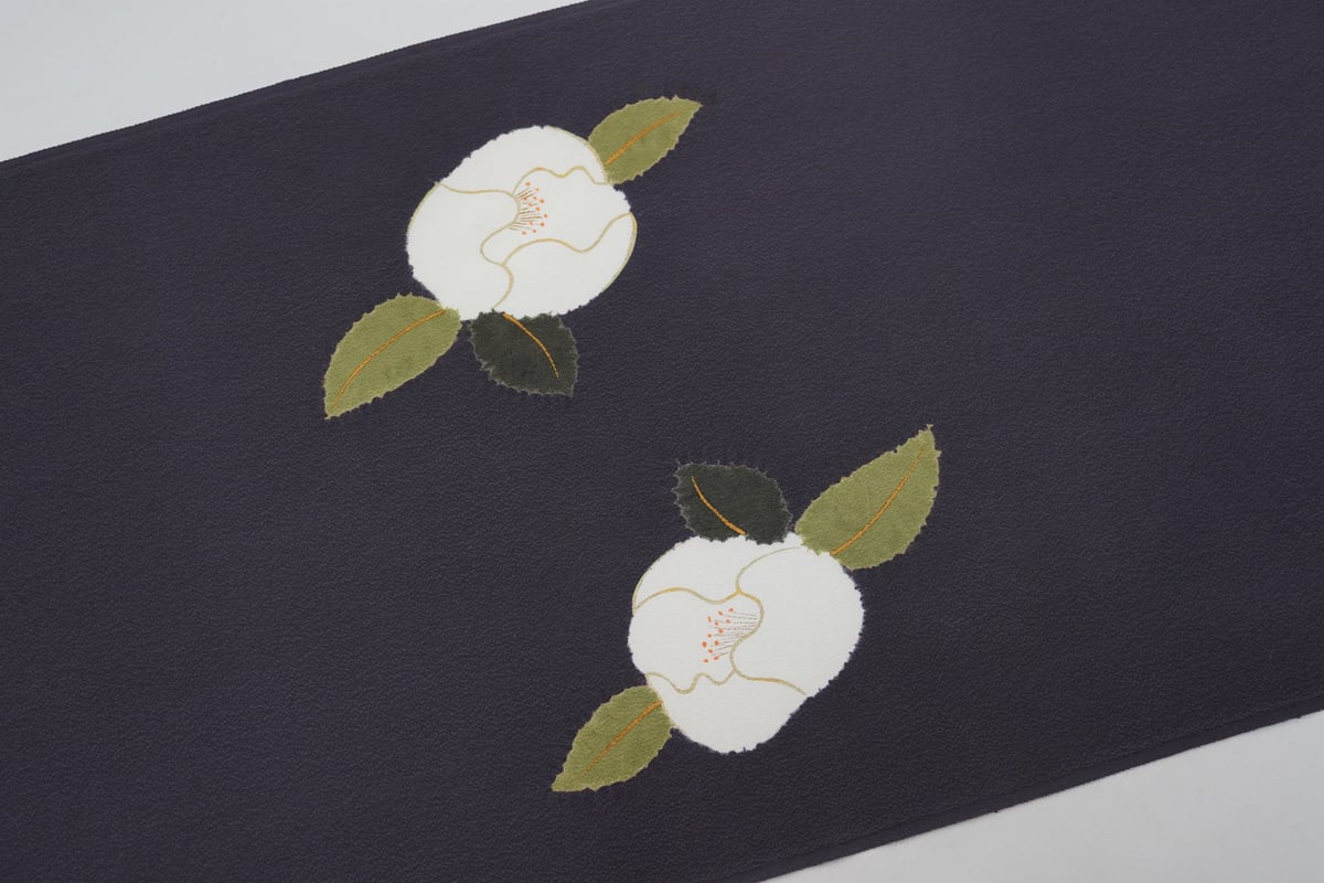 九寸帯「染の川勝・花瓶に椿」 | MINOKO STORE