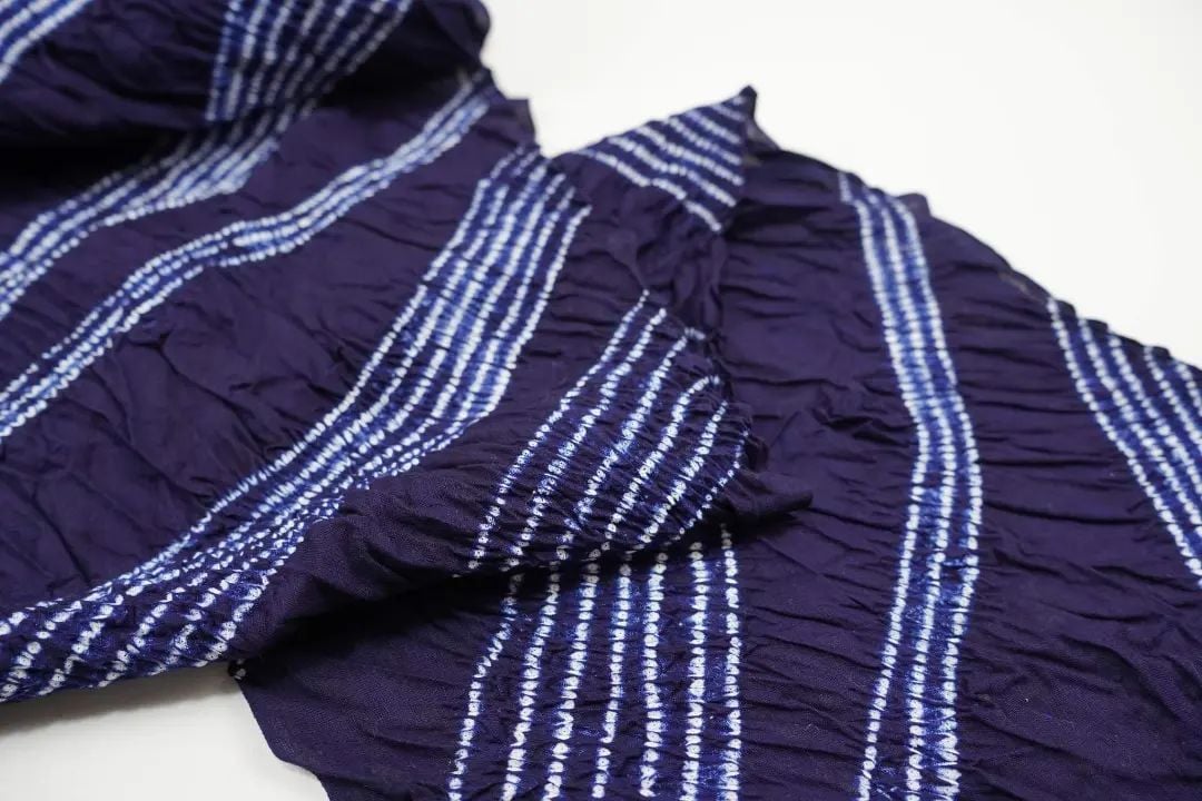 浴衣「有松鳴海絞・斜ヨロケ縫い絞り(広巾)」 | MINOKO STORE