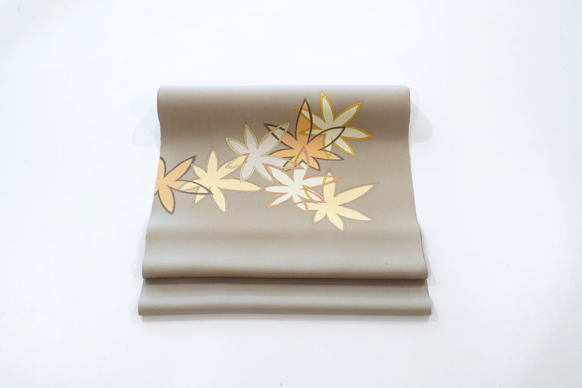 九寸帯（名古屋帯）「塩瀬・紅葉彩り」 | MINOKO STORE