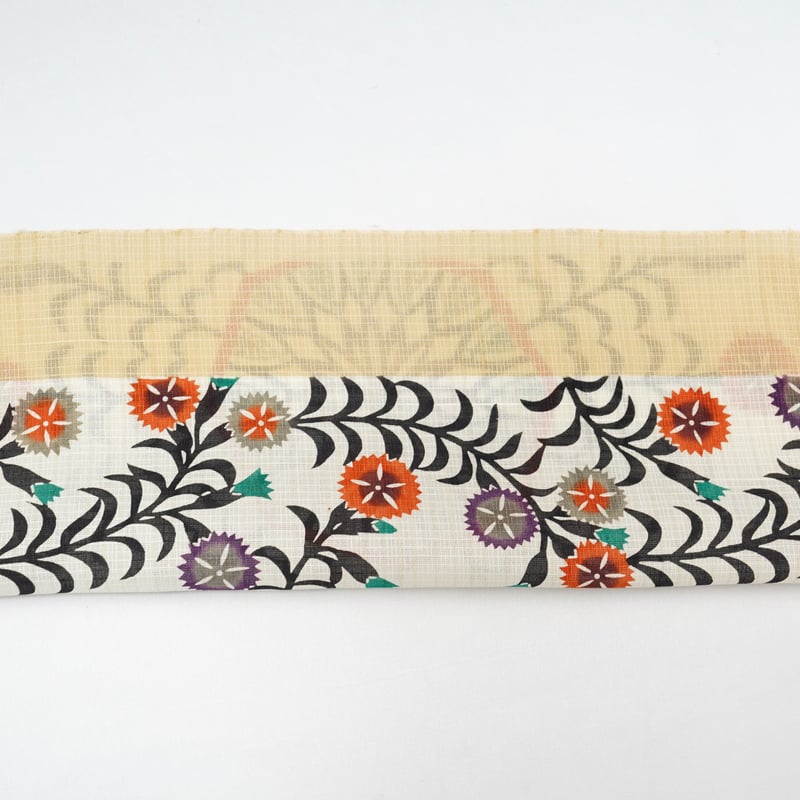 九寸(名古屋帯)「栗山工房・ムガシルク・唐花円文」 | MINOKO STORE
