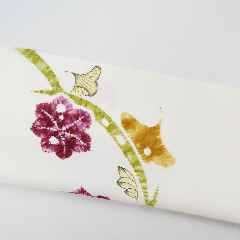 九寸帯（名古屋帯）「小倉淳史・露芝に楓 イチョウ辻が花」 | MINOKO STORE
