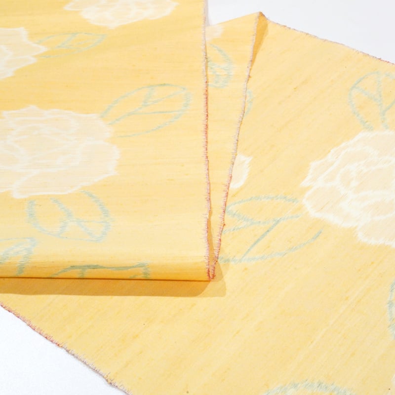 絵絣紬「千切屋謹製縹紬・絵絣・薔薇」 | MINOKO STORE