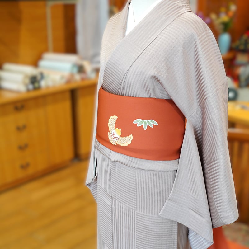 九寸帯（名古屋帯）「塩瀬・ふくら雀」 | MINOKO STORE