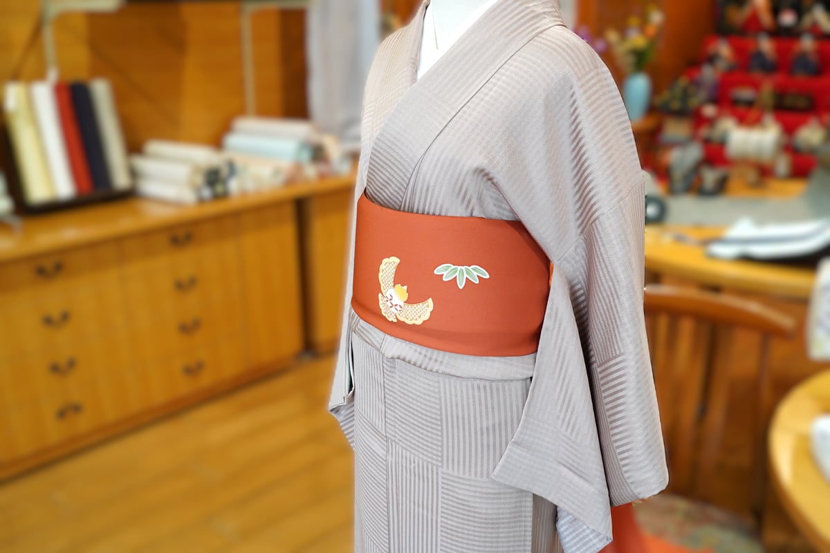九寸帯（名古屋帯）「塩瀬・ふくら雀」 | MINOKO STORE