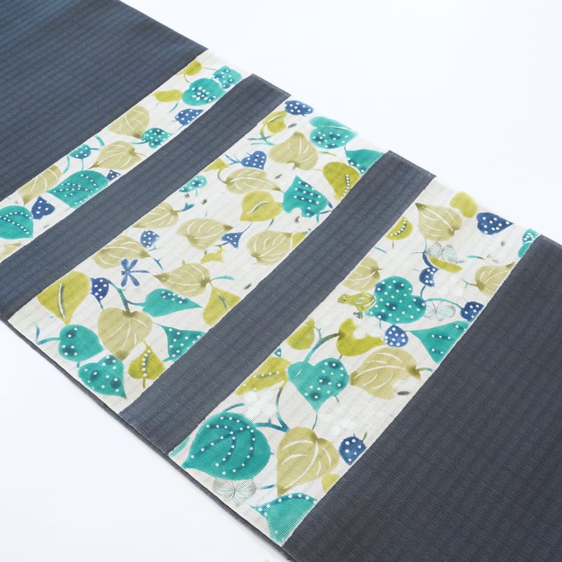 夏九寸帯(名古屋帯)「岡田その子・型絵染・十薬」 | MINOKO STORE