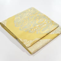 九寸帯（名古屋帯）「手紡ぎ木綿・織工房いついろ・山下絵里