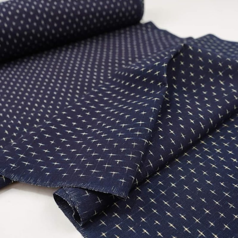 久留米絣「小川内龍夫・藍染・十字絣」 | MINOKO STORE