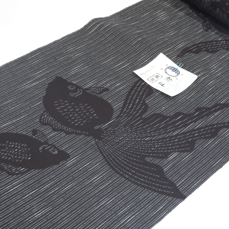 竺仙浴衣「男性向け・広巾・綿紬・金魚」 | MINOKO STORE