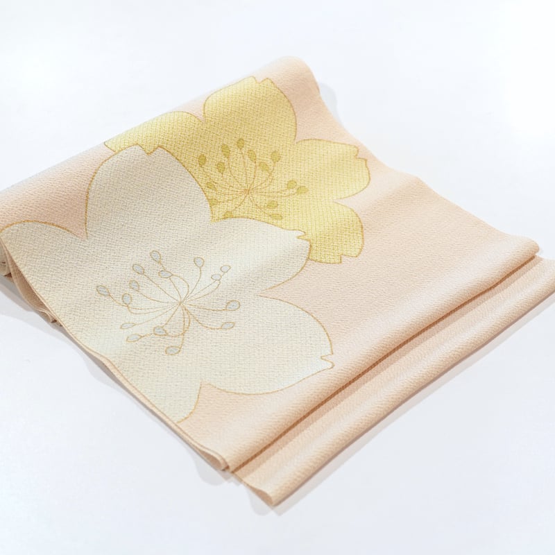 美品 長尺】麻 名古屋帯 正藍 菊桜松楓 帯丈374cm