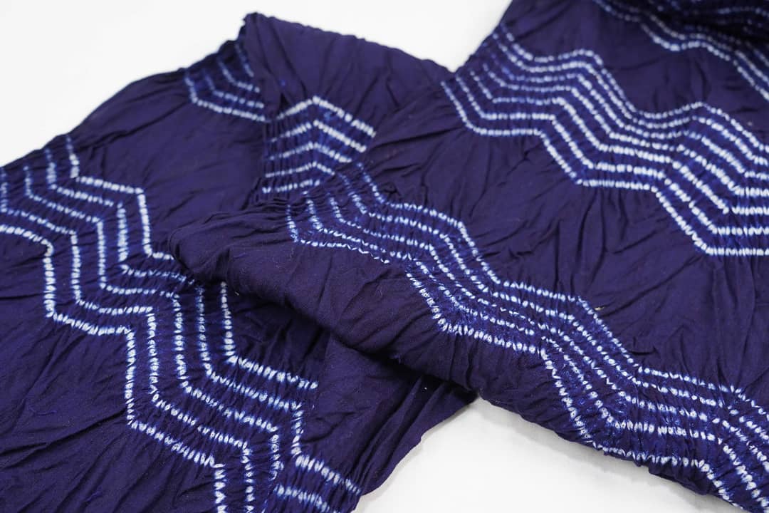 珍しい　有松鳴海絞り　縫い締め　丸紋　反物 珍しい 有松鳴海絞り 縫い締め 丸紋 反物 【公式通販】