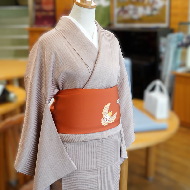 九寸帯（名古屋帯）「塩瀬・ふくら雀」 | MINOKO STORE